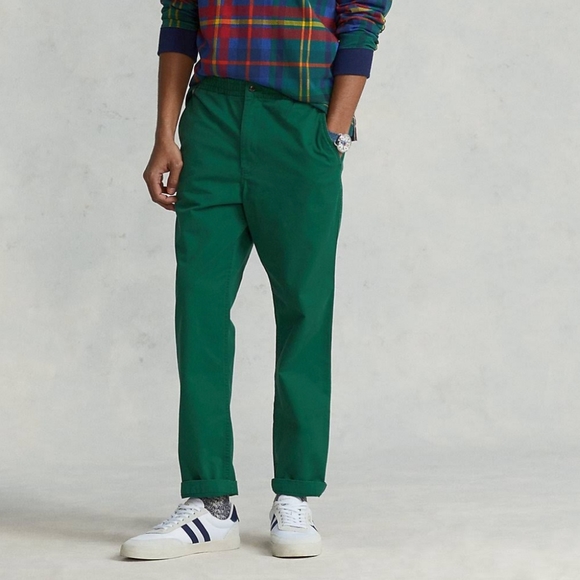Vintage Polo Ralph Lauren Men's Green Lightweight Cotton Chino Pants 34x34 - Picture 9 of 9